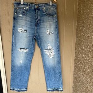 Point Sur  Blue Distressed straight Jeans